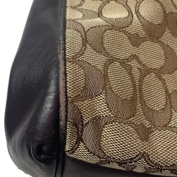 Coach Signature Jacquard Lexy Shoulder/ Handbag Purse - Picture 9 of 11
